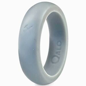 Qalo Women's Classic Silicone Ring in Light Gray - Size 6
